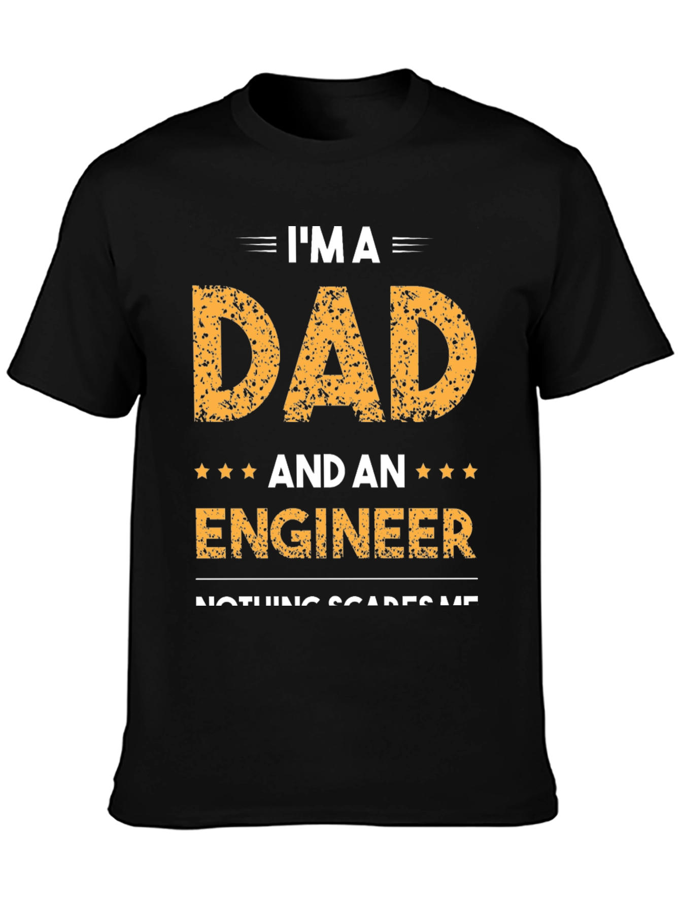 Black Dad and Engineer T-Shirt view 3