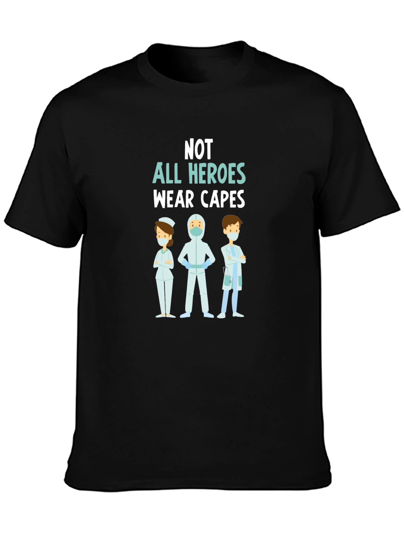 Black Heroes Wear Scrubs T-Shirt, Healthcare Hero Tee view 3