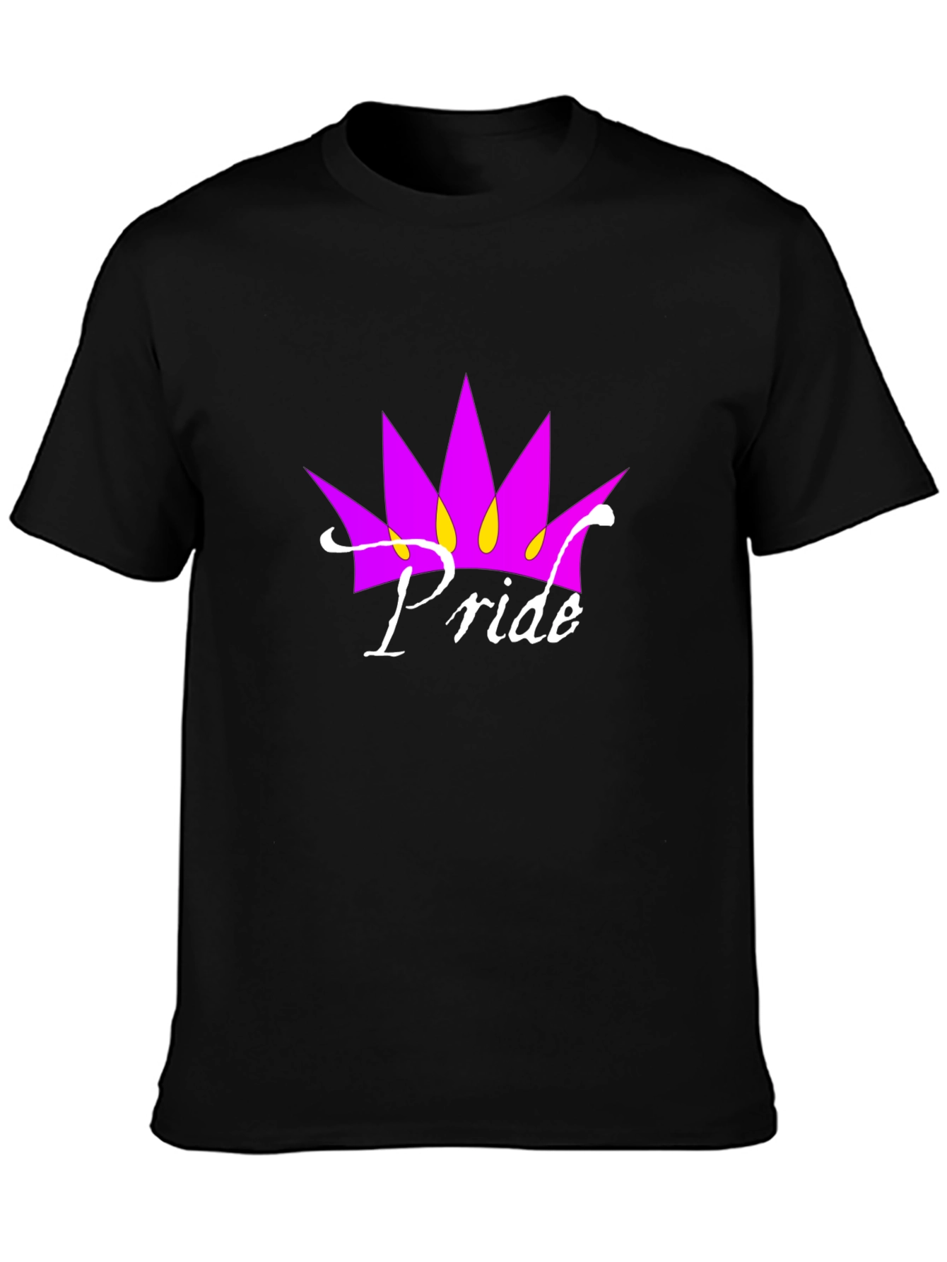 Black Pride Crown Graphic Black T-Shirt view 3
