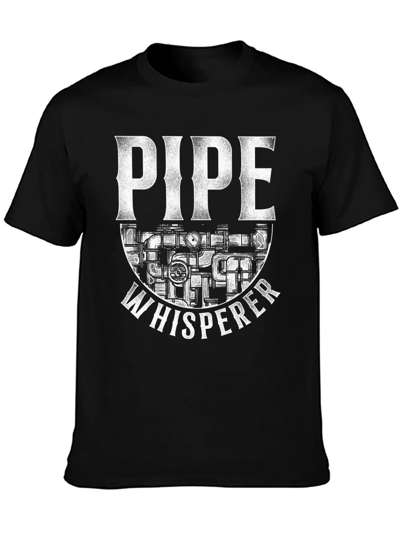 Black Pipe Whisperer Graphic Tee - Black T-Shirt view 3