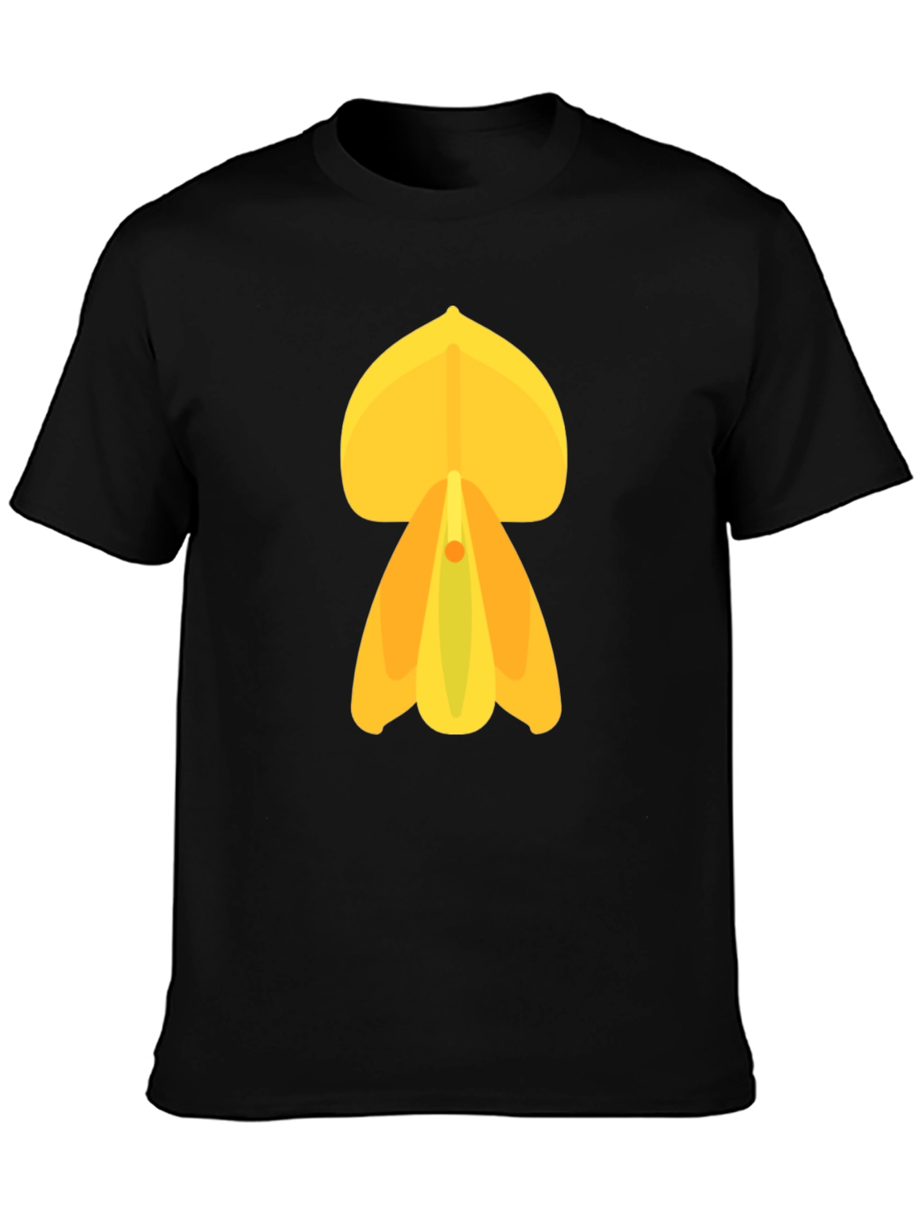 Black Abstract Yellow Graphic Tee - Modern Streetwear Style view 3