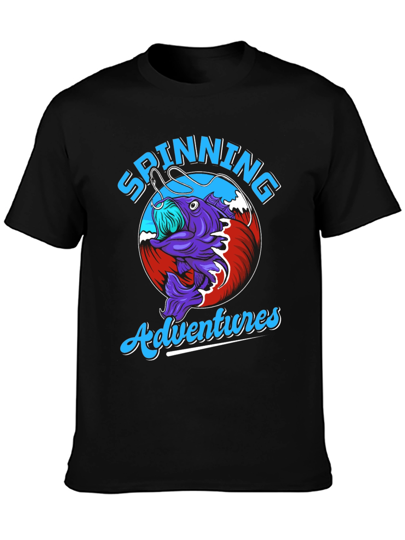 Spinning Adventures Fishing T-Shirt - Unique Design - 3