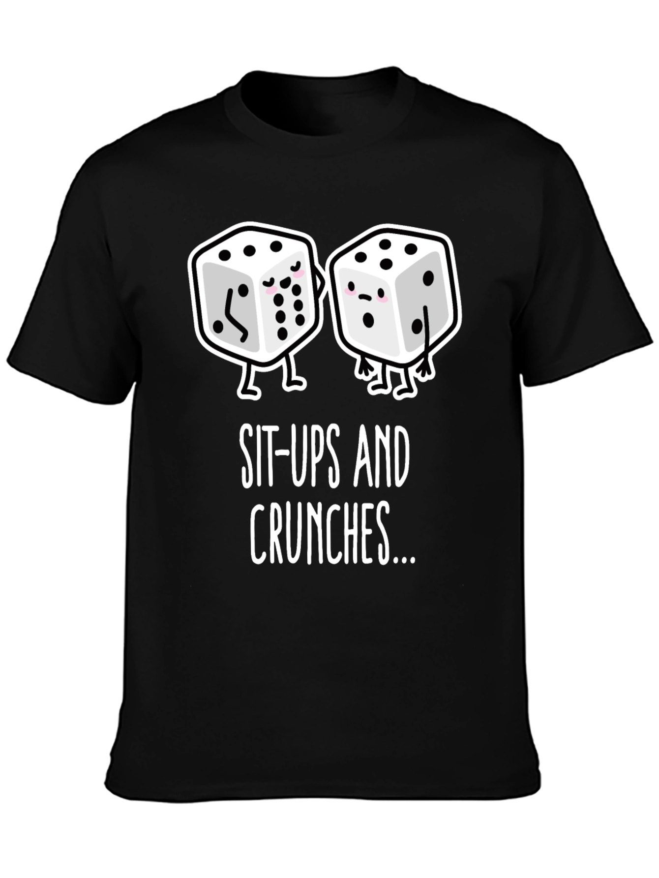 Black Sit-Ups and Crunches Graphic T-Shirt view 3