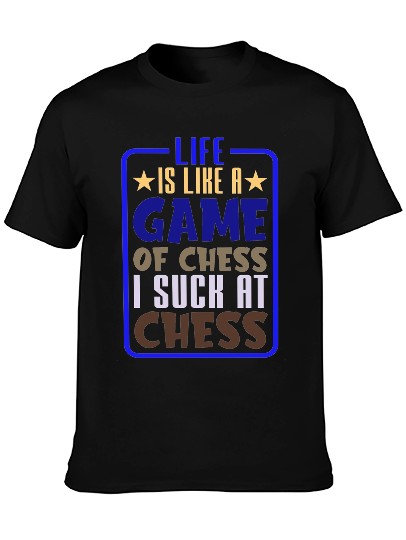 Black Life is Like Chess Graphic T-Shirt view 3