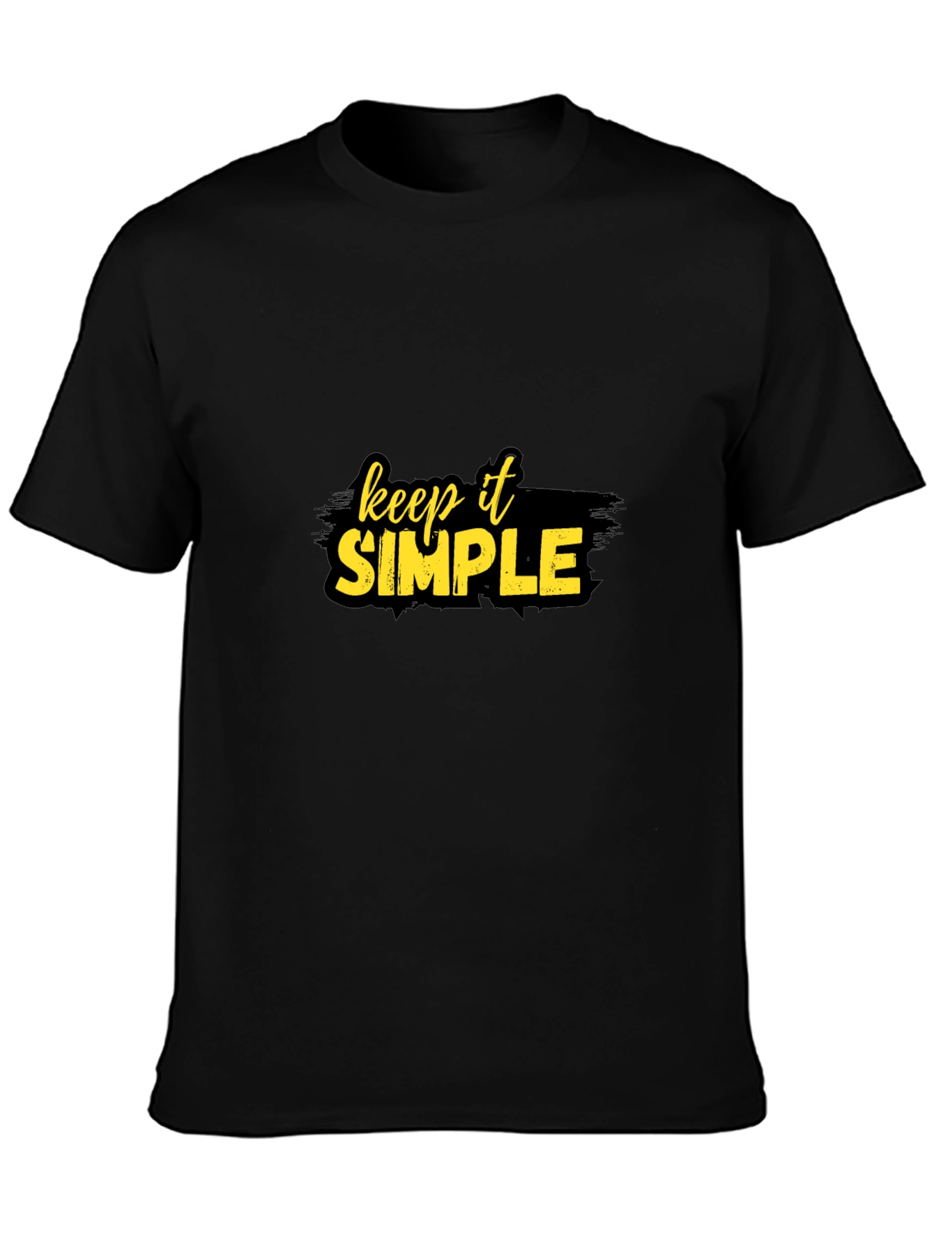 Black Keep It Simple Graphic T-Shirt view 3