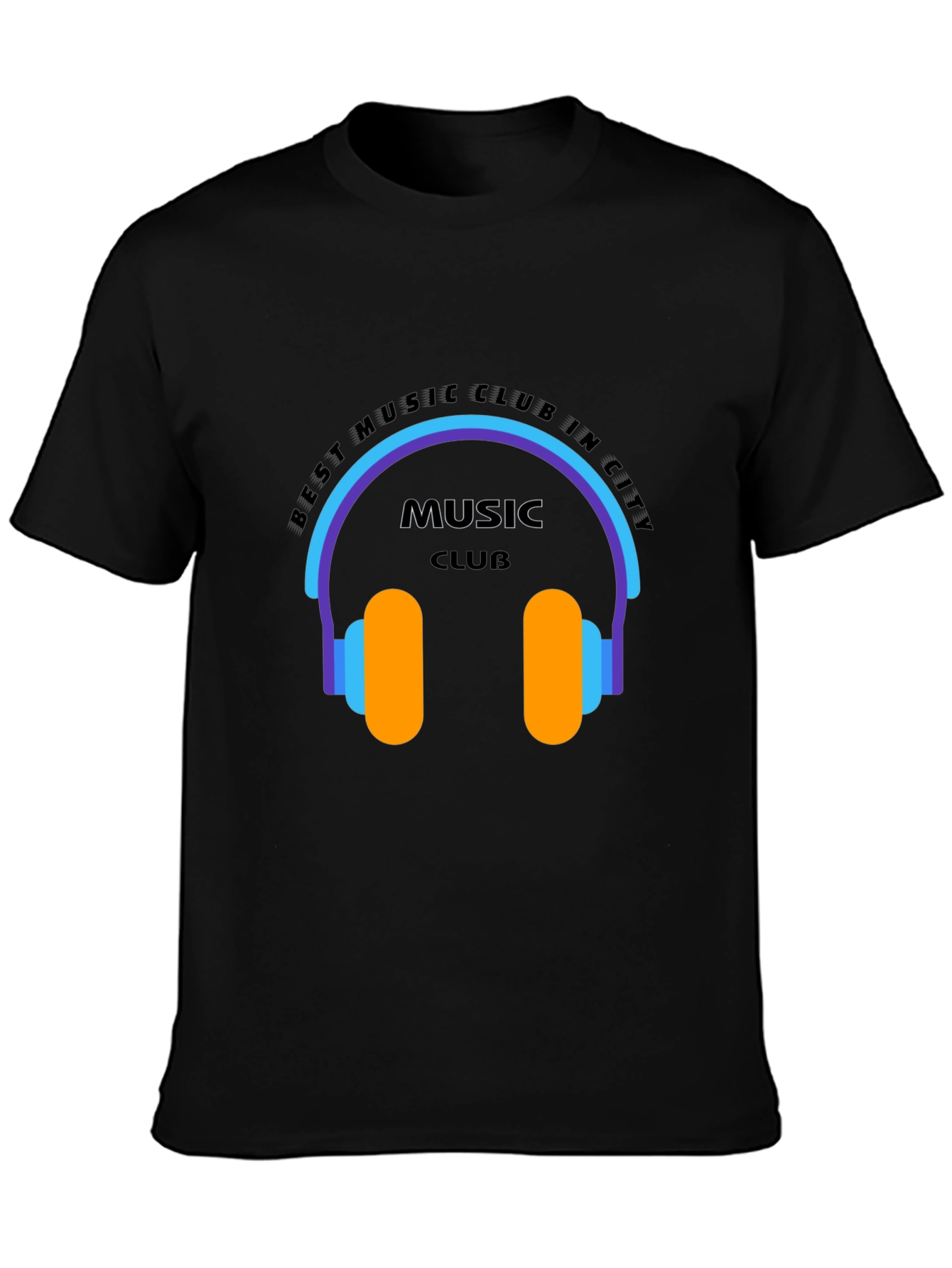 Black Music Club T-Shirt - Best Music Club In City view 3