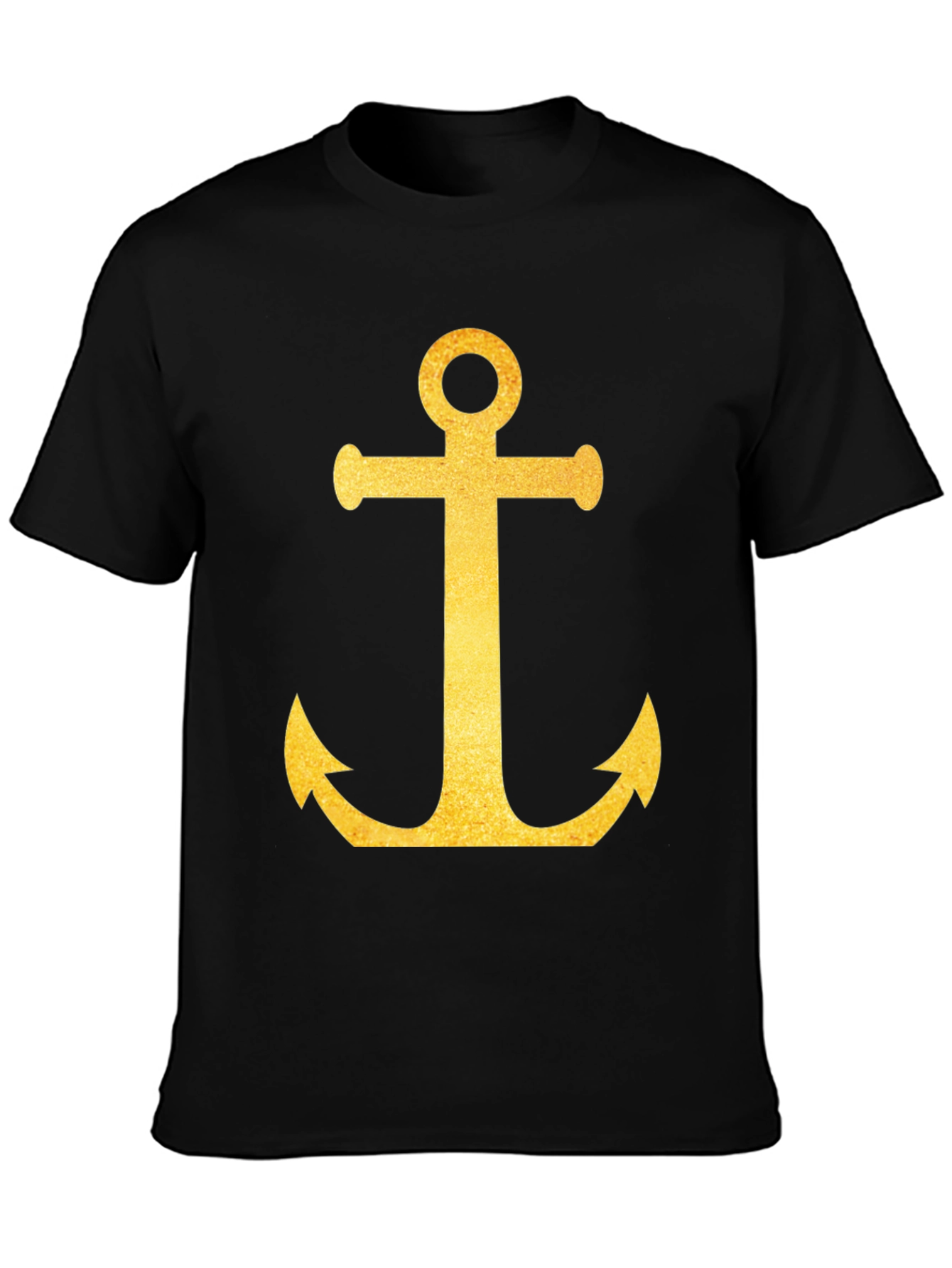 Black Golden Anchor Black T-Shirt view 3