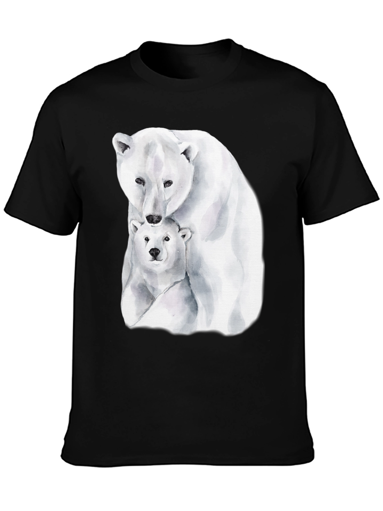 Black Polar Bear Graphic Tee - Black view 3