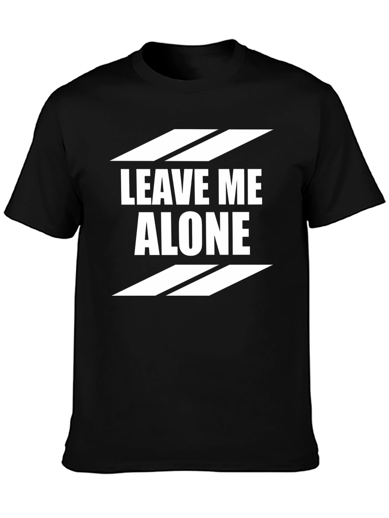 Black Leave Me Alone Graphic T-Shirt - Black view 3