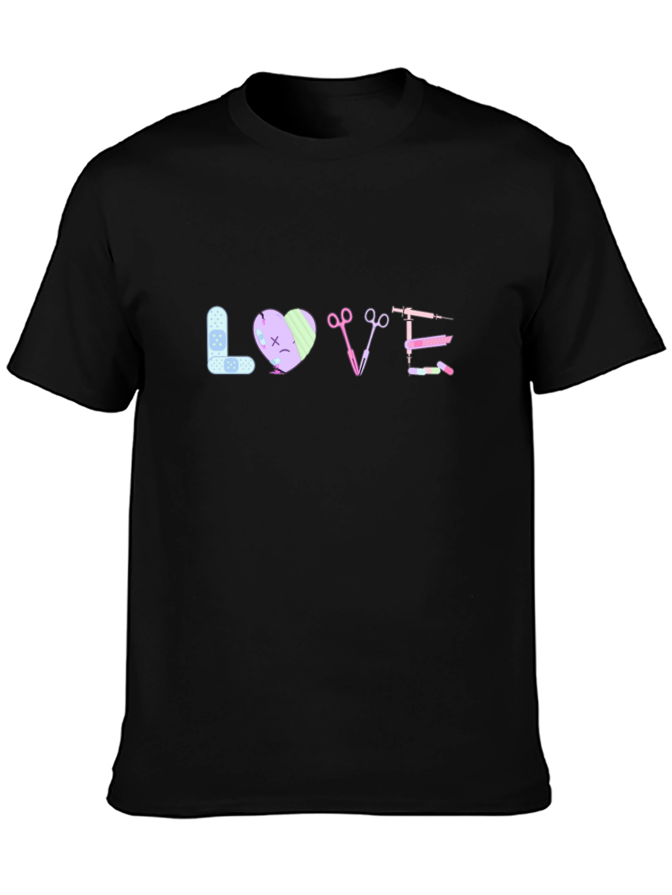 Black Love Nursing T-Shirt view 3