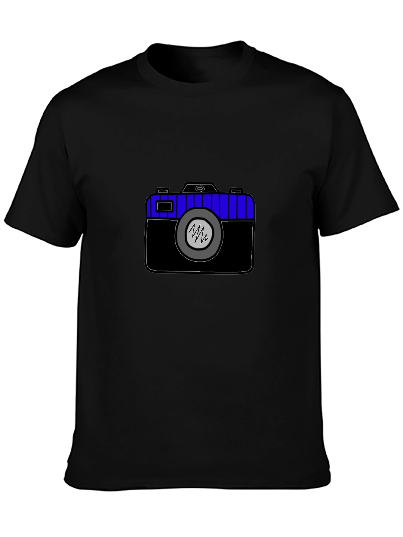 Black Camera Graphic Tee - Black Unisex T-Shirt view 3