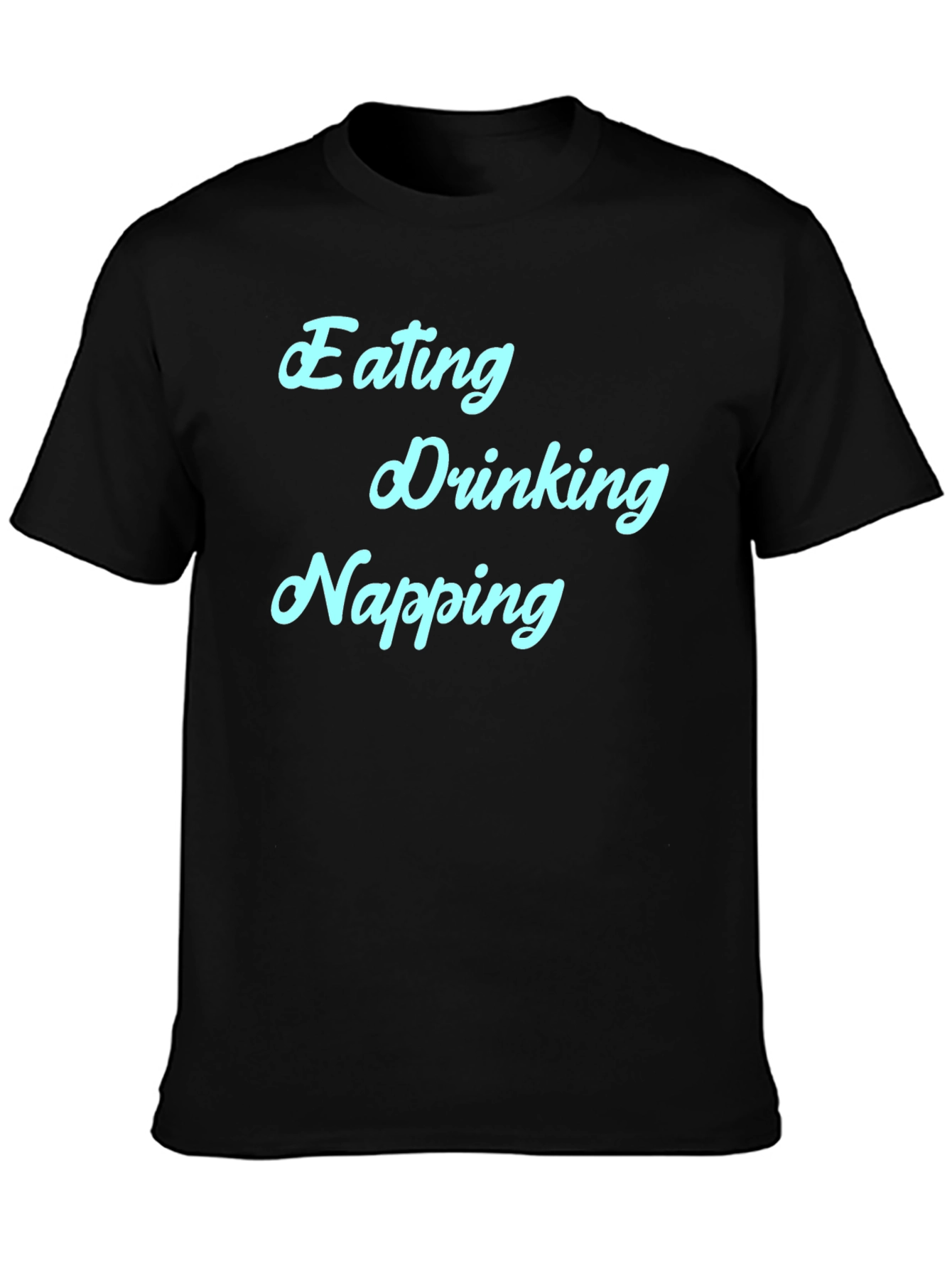 Black Eating Drinking Napping T-Shirt view 3
