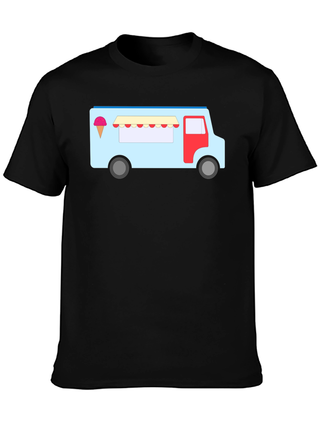 Black Ice Cream Truck Graphic Tee - Fun & Unique T-Shirt view 3