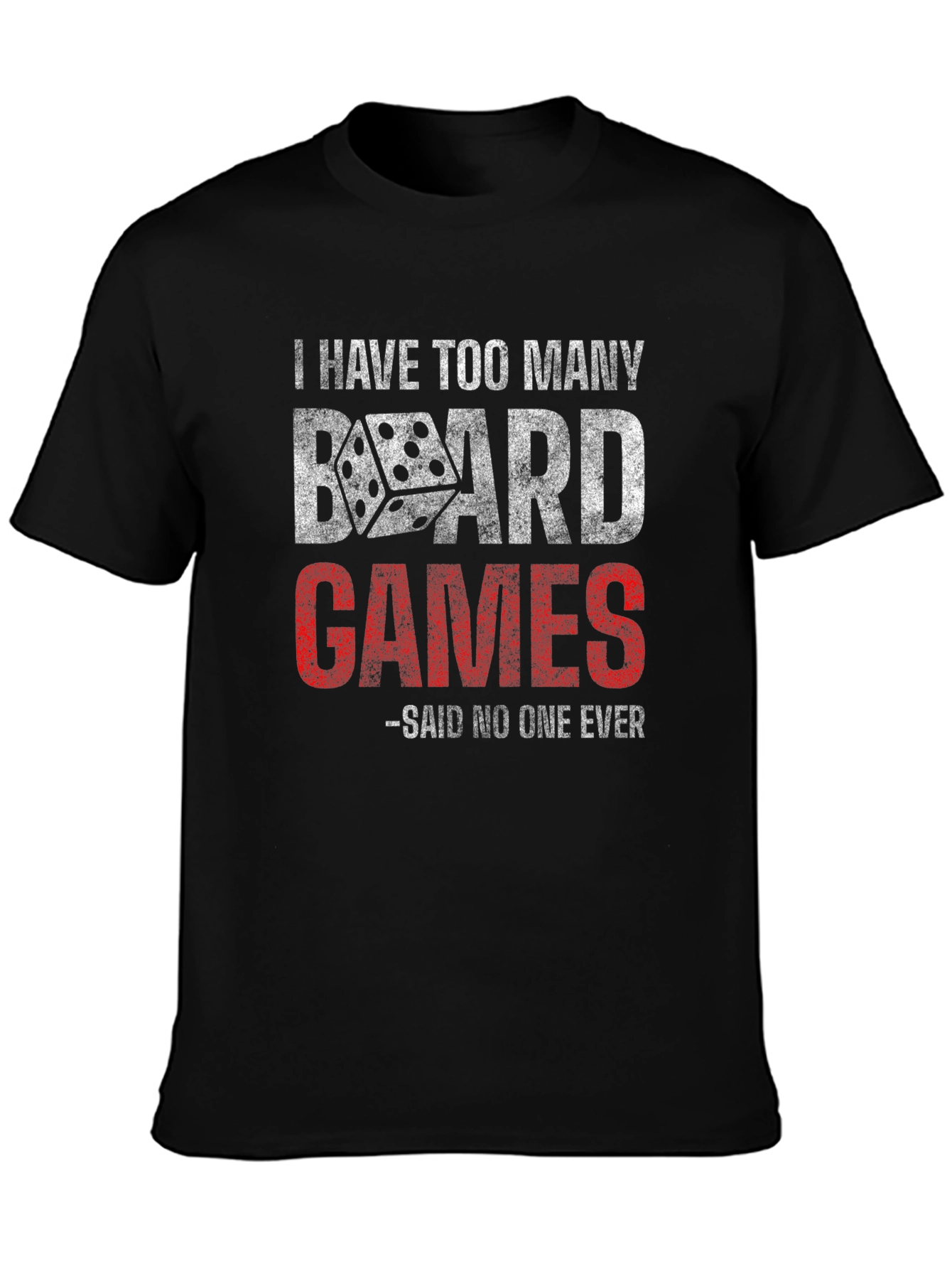 Black Board Games Funny T-Shirt view 3