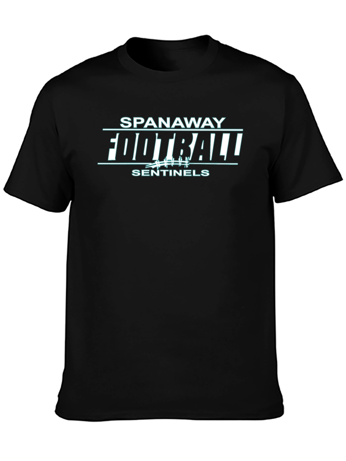 Black Spanaway Football Sentinels Black T-Shirt view 3