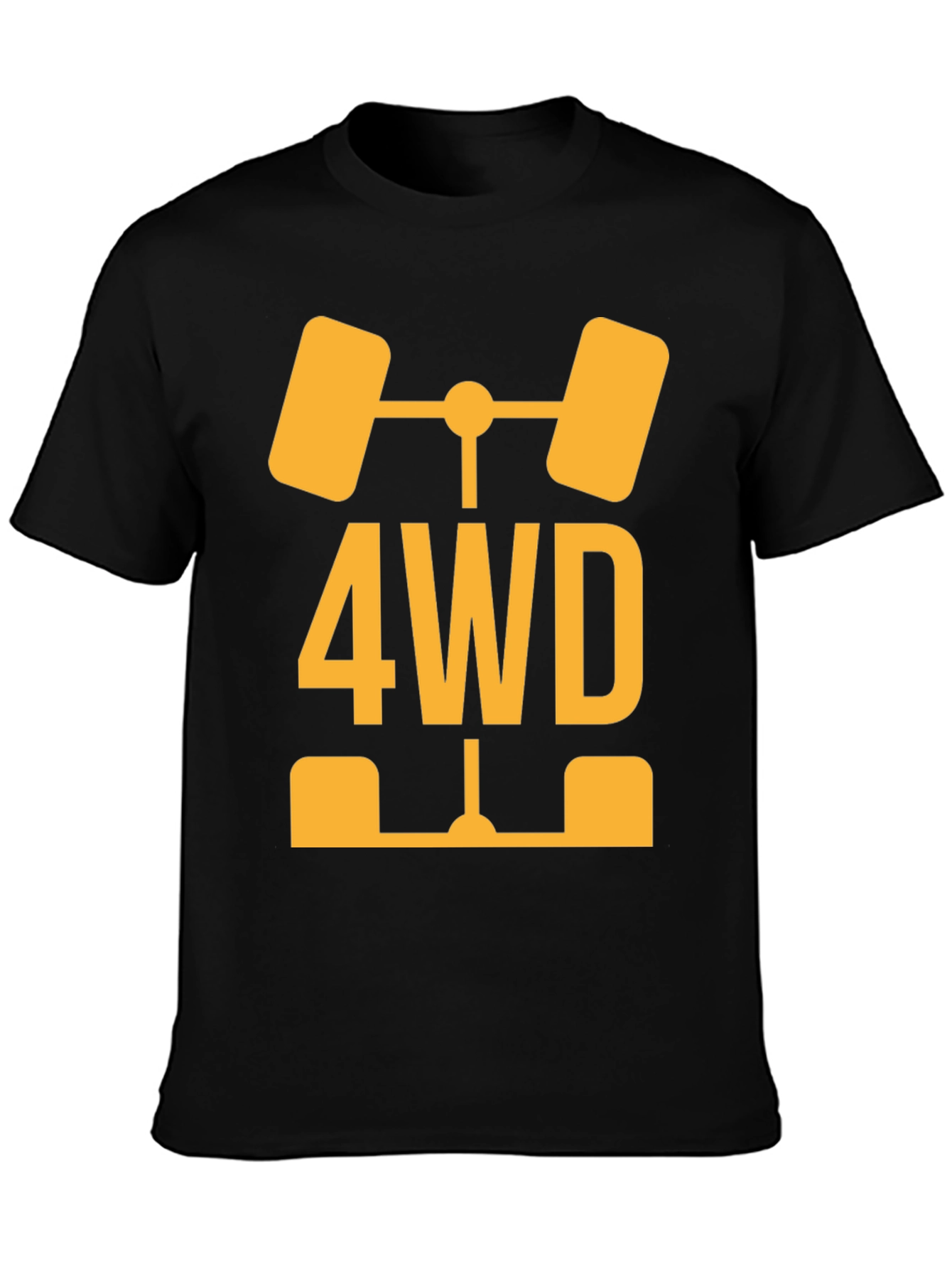 Black 4WD Off-Road Vehicle T-Shirt - Black view 3