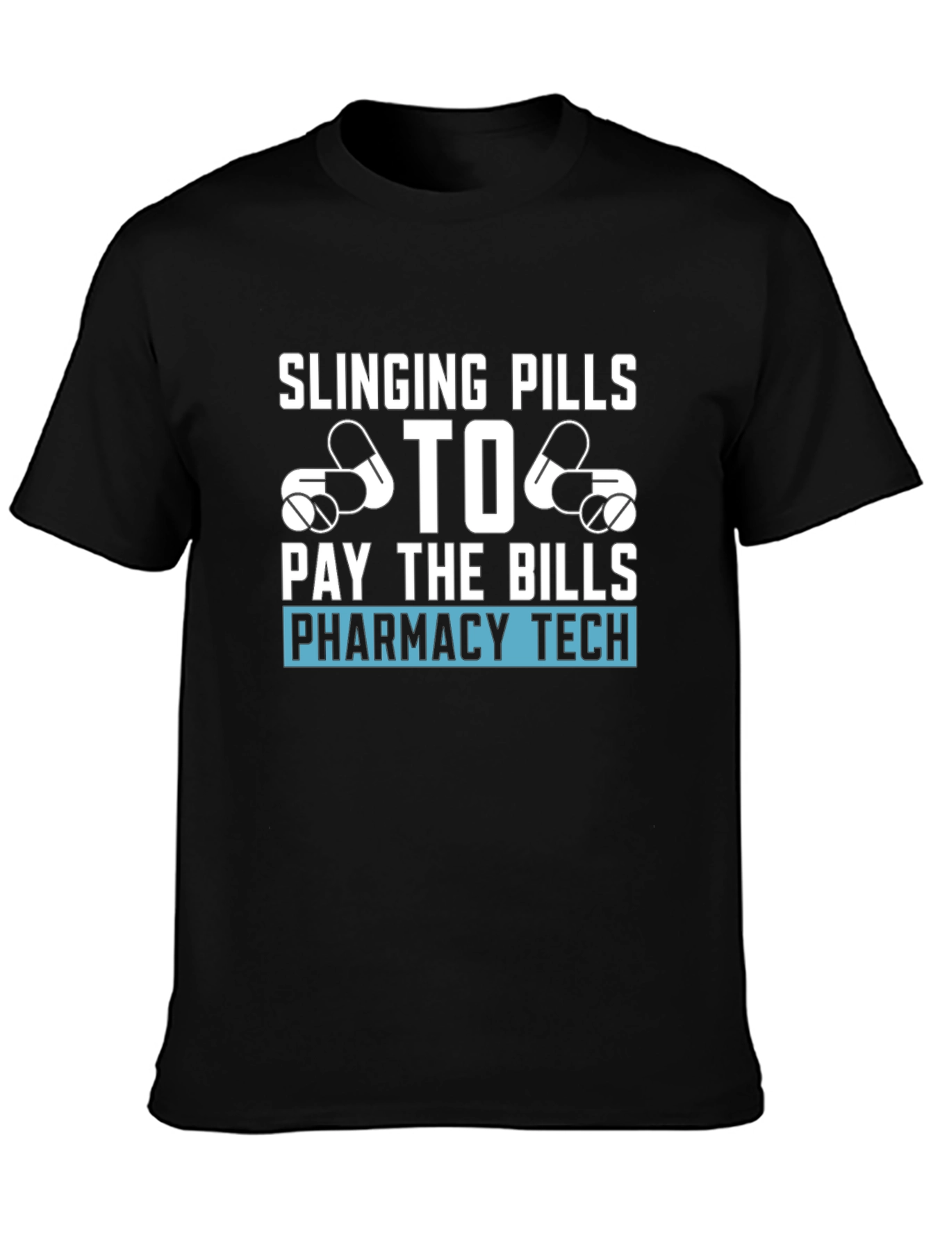 Black Pharmacy Tech T-Shirt - Slinging Pills view 3