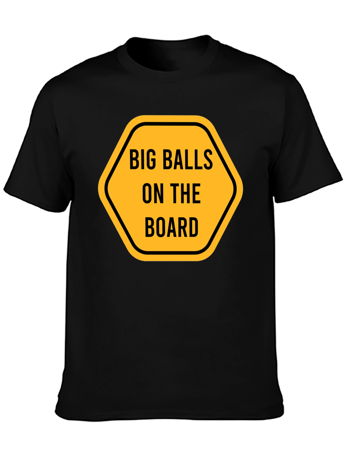 Black Big Balls on the Board Graphic Tee view 3