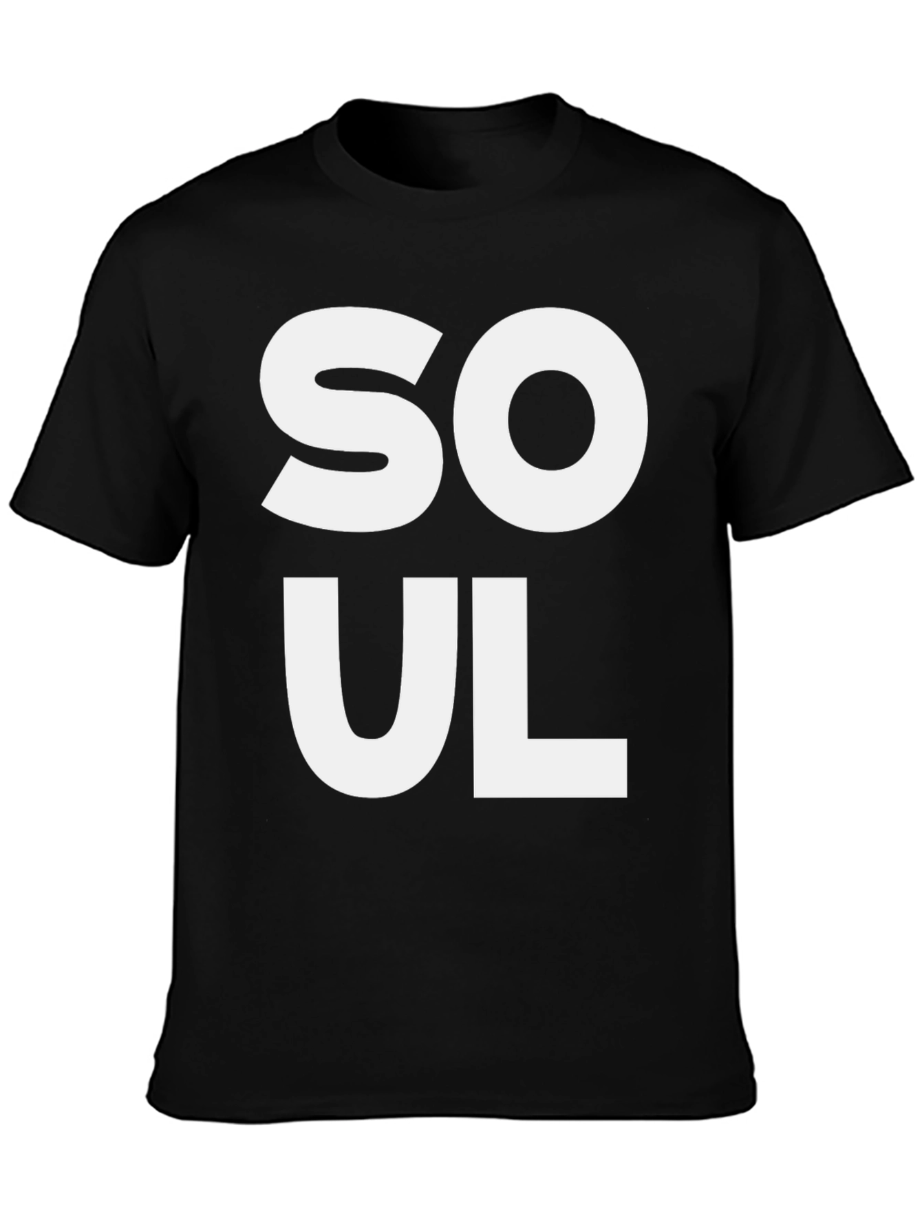 Black Soul Graphic Print Black T-Shirt view 3