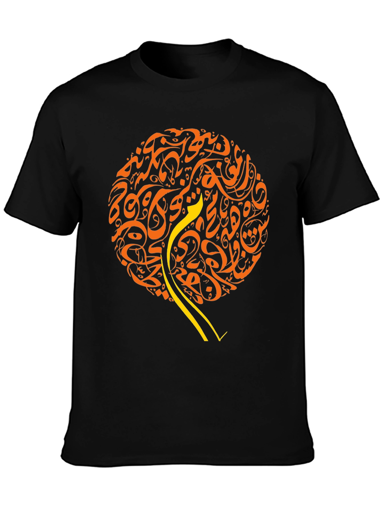 Black Abstract Art Graphic Tee - Modern Style view 3