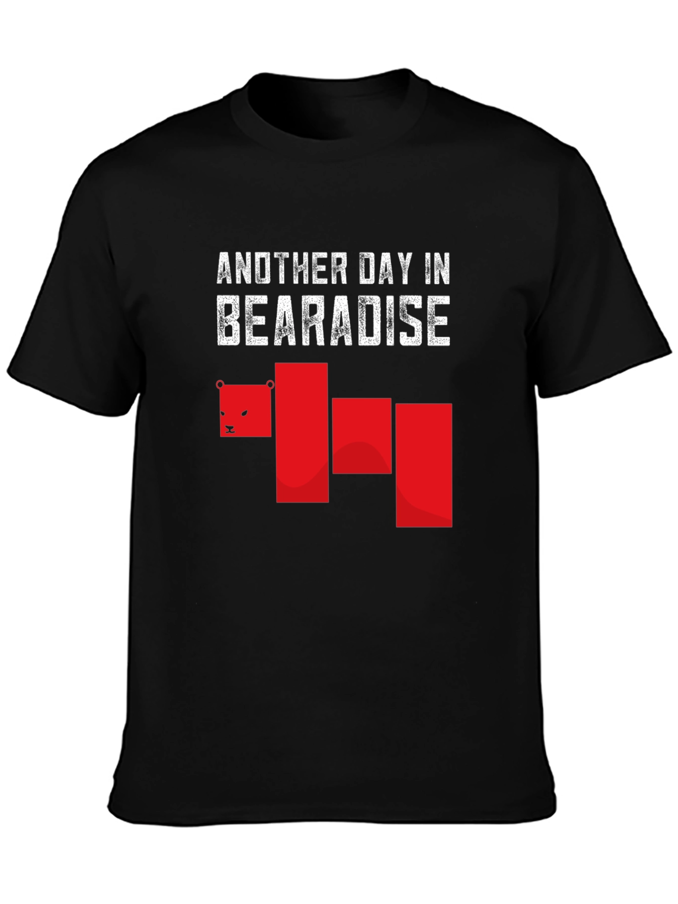 Black Bearadise T-Shirt: Relaxed Fit, Cool Graphic Tee view 3