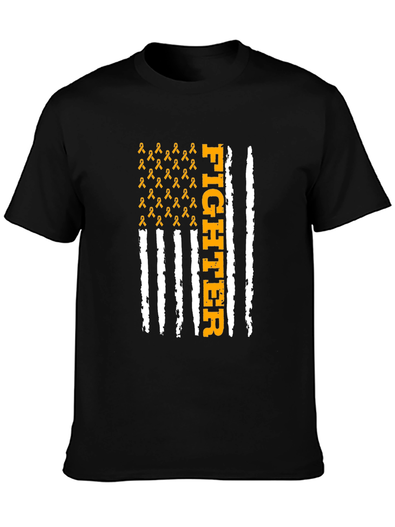 Fighter American Flag Awareness Ribbon T-Shirt - 3