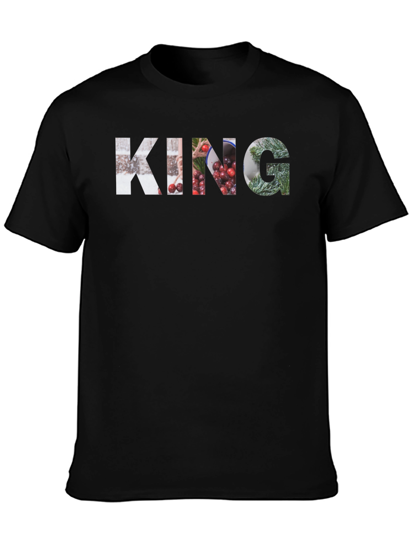 Black King Graphic Black T-Shirt view 3