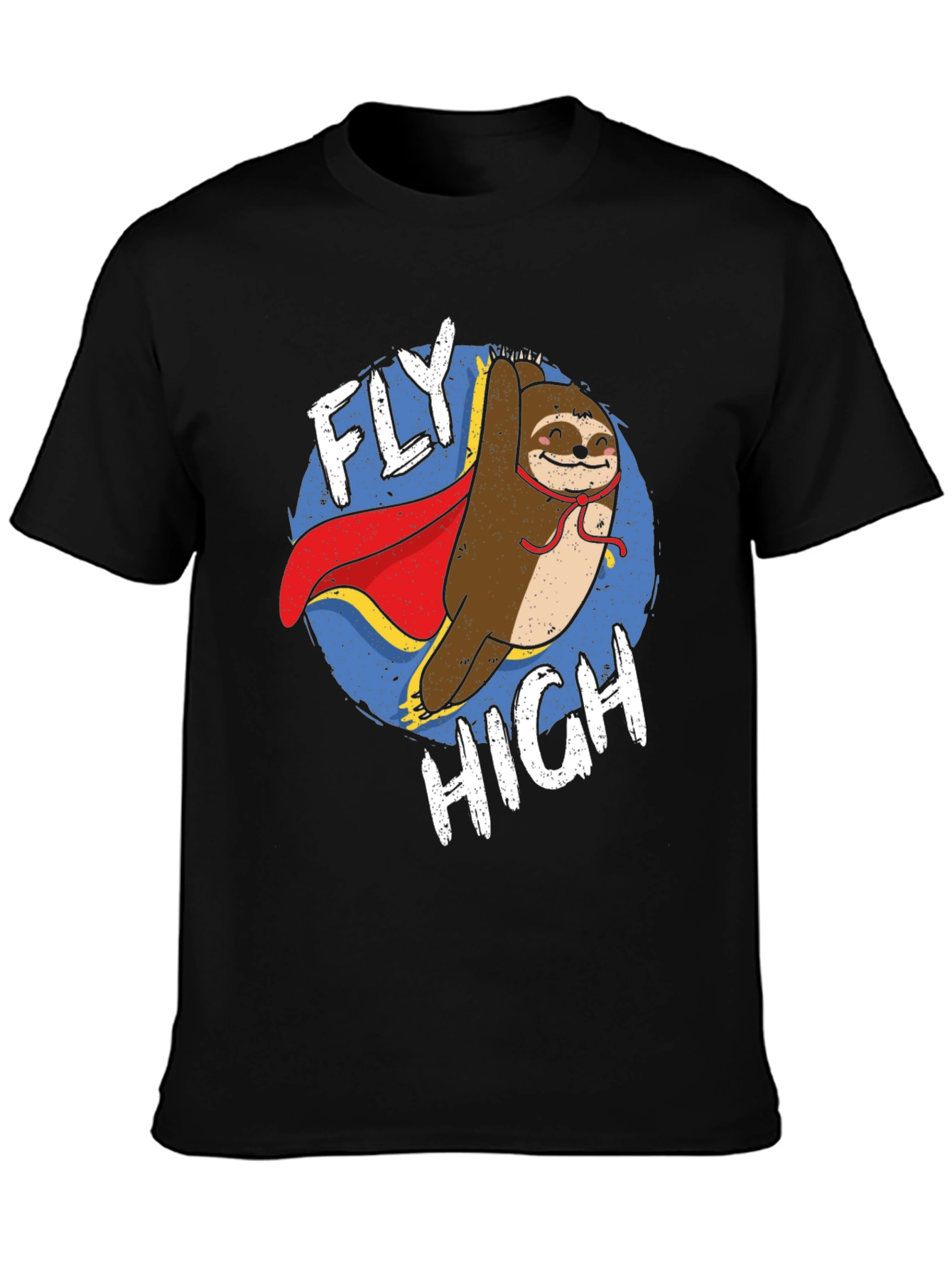 Black Fly High Sloth Graphic T-Shirt view 3
