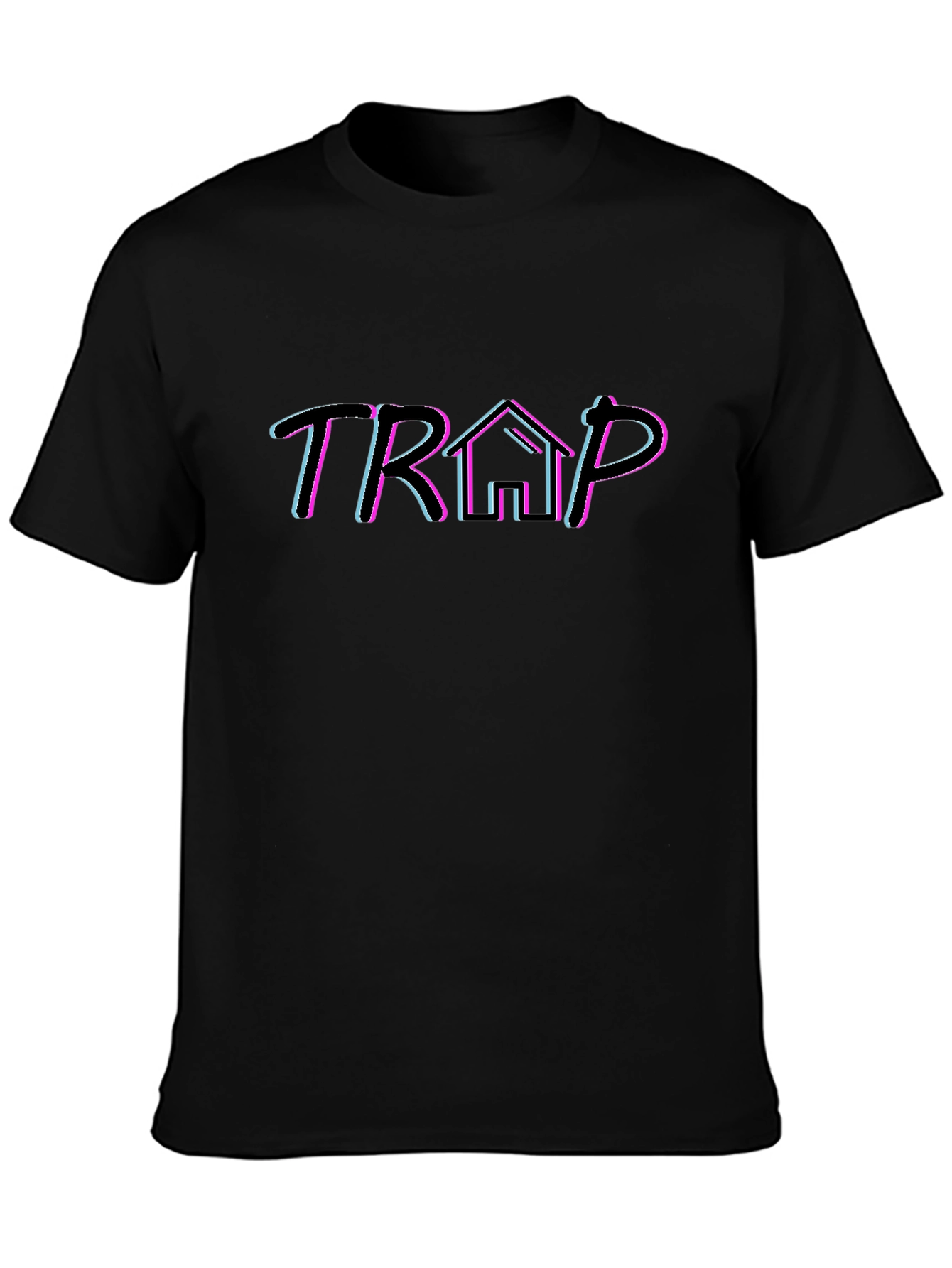 Black Trap House Graphic T-Shirt - Black view 3