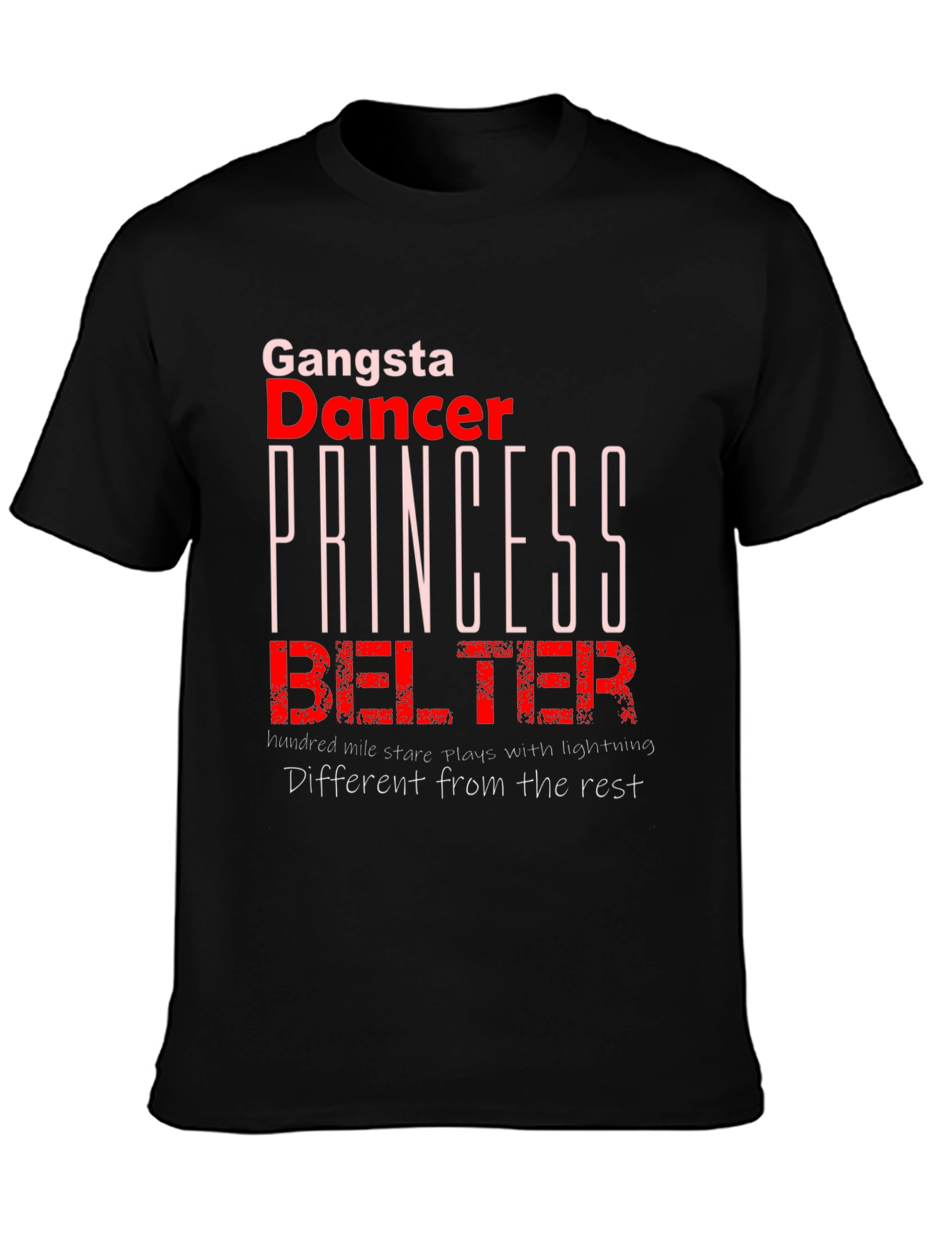 Black Gangsta Dancer Princess Belter T-Shirt view 3