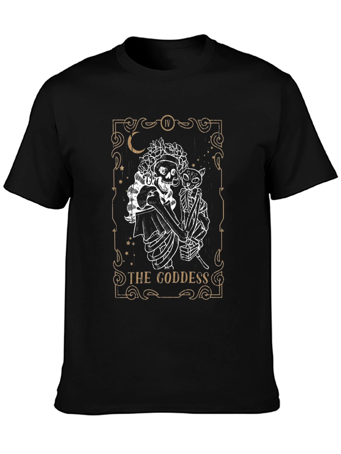 Black The Goddess Tarot Card Graphic Tee - Black view 3