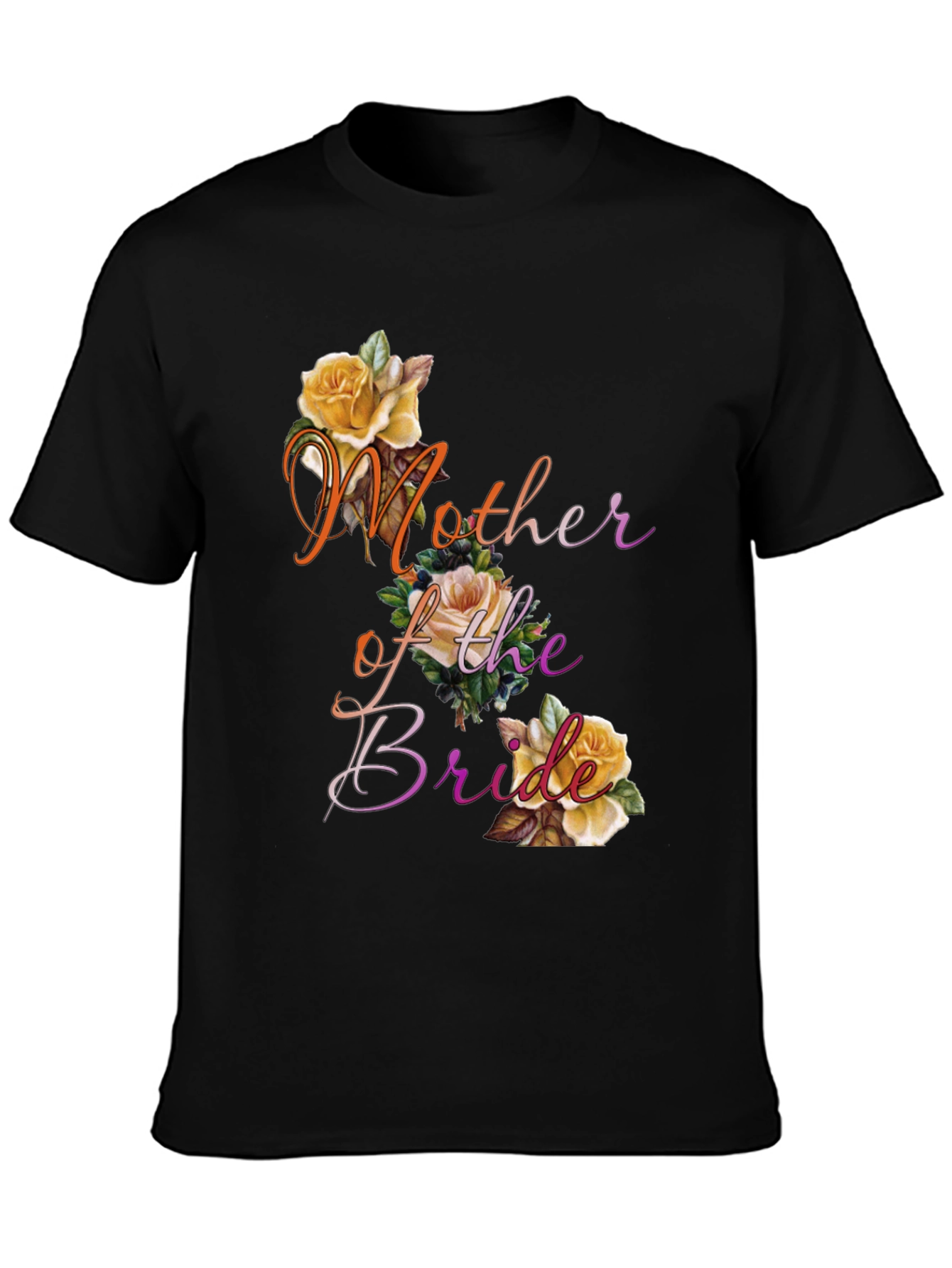 Black Mother of the Bride Floral T-Shirt view 3