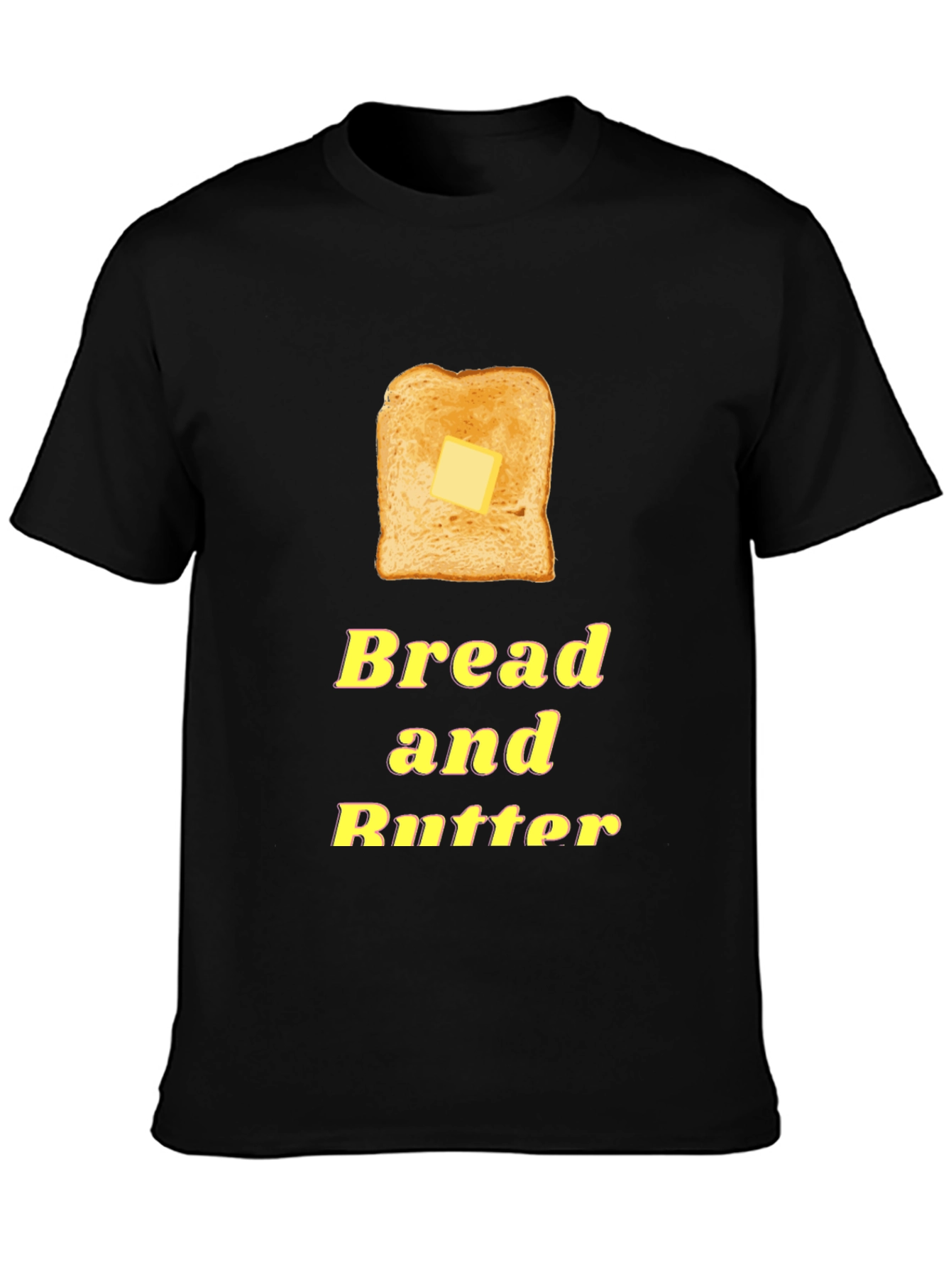 Black Bread and Butter Graphic Tee - Foodie T-Shirt view 3