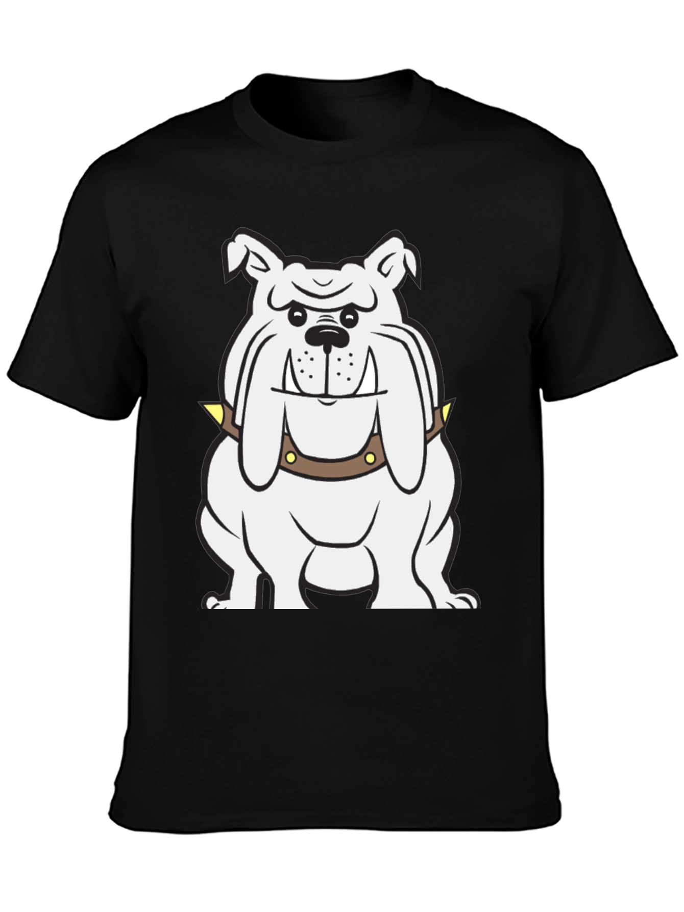 Black Bulldog Graphic Tee - Cool & Casual Black T-Shirt view 3