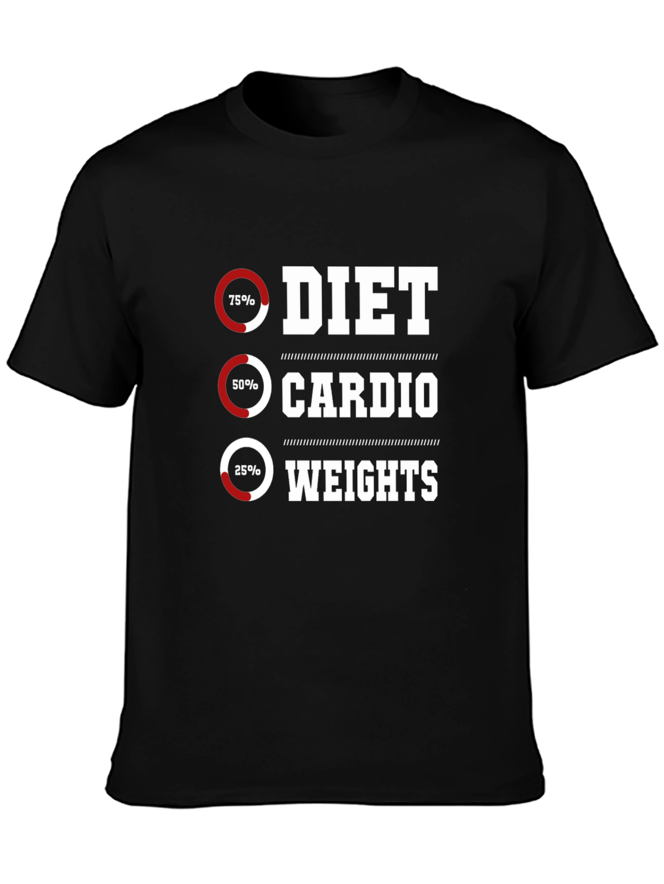 Black Diet, Cardio, Weights Fitness T-Shirt view 3