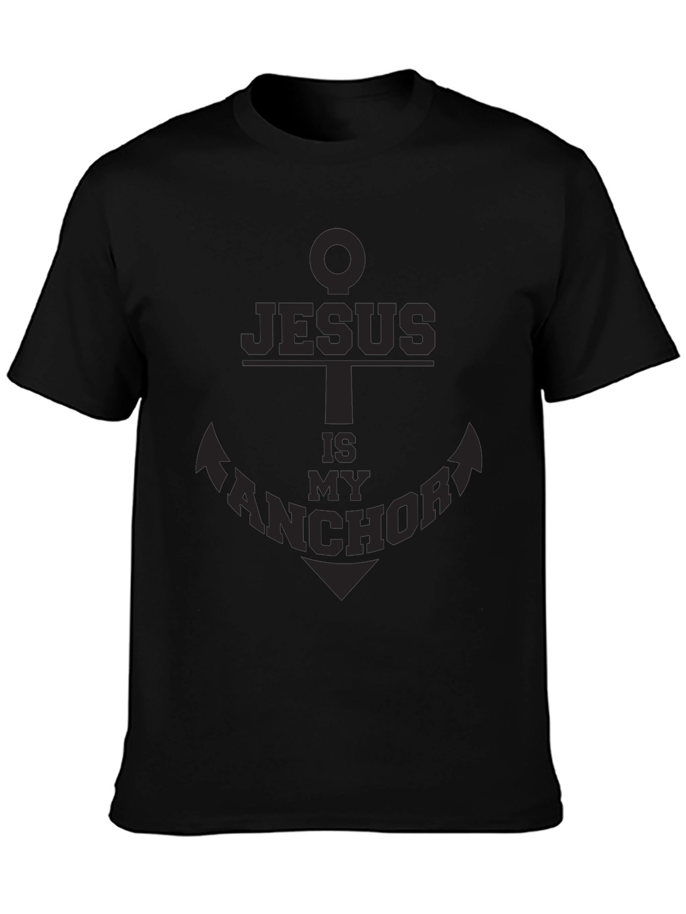 Black Jesus is My Anchor Graphic Tee - Soft Cotton Blend view 3