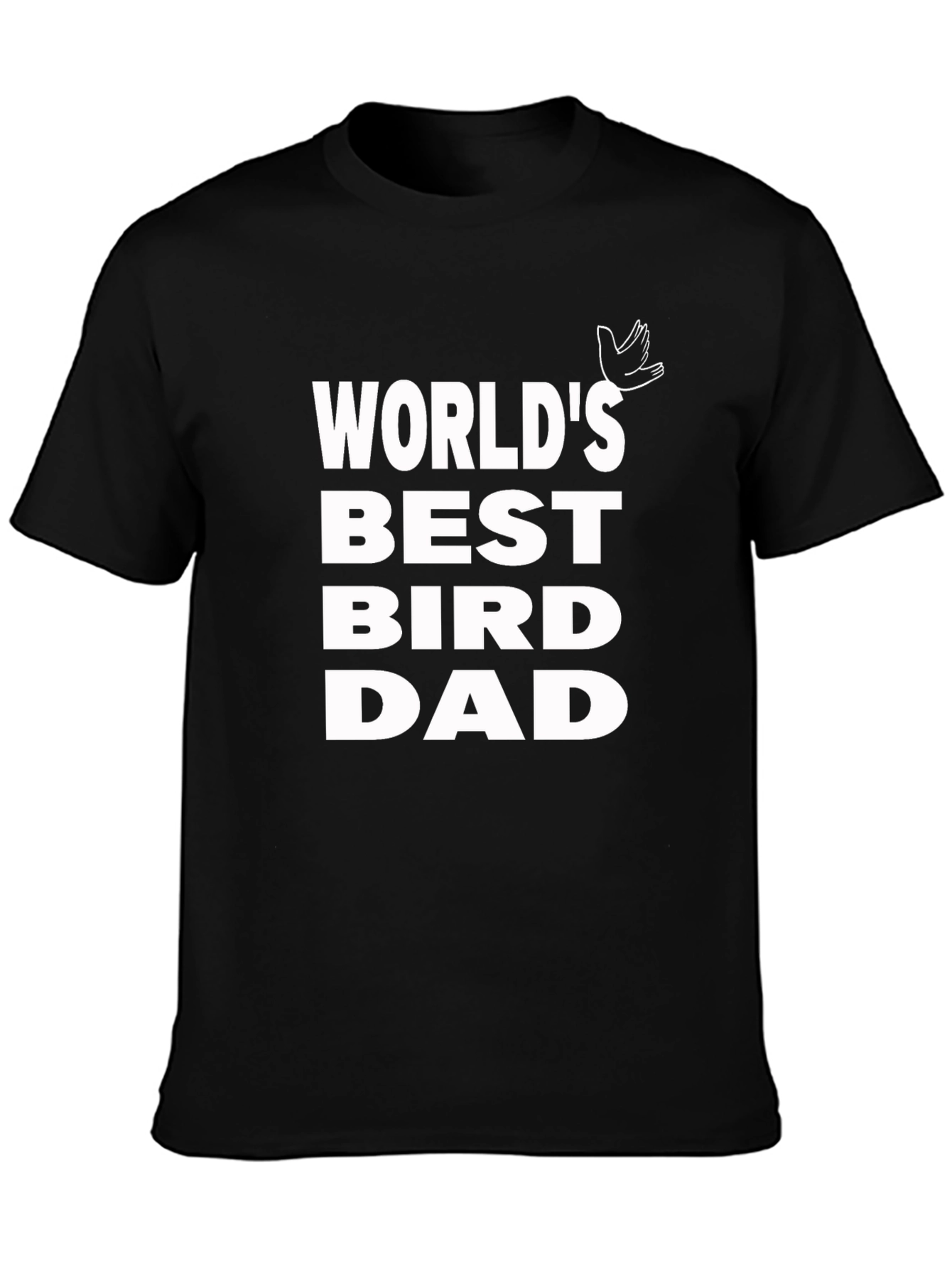 Black World's Best Bird Dad T-Shirt view 3