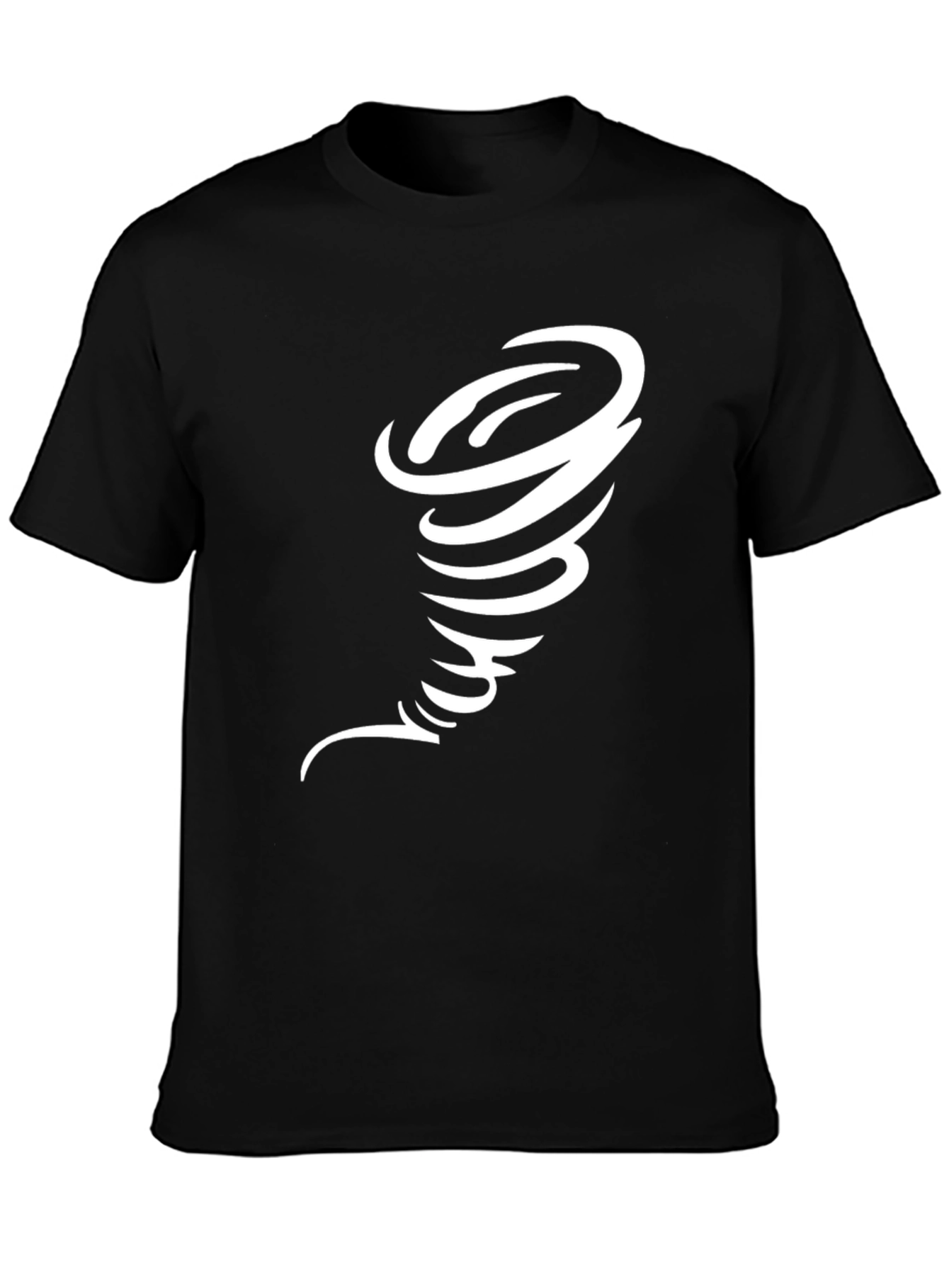 Black Tornado Graphic Print Black T-Shirt view 3