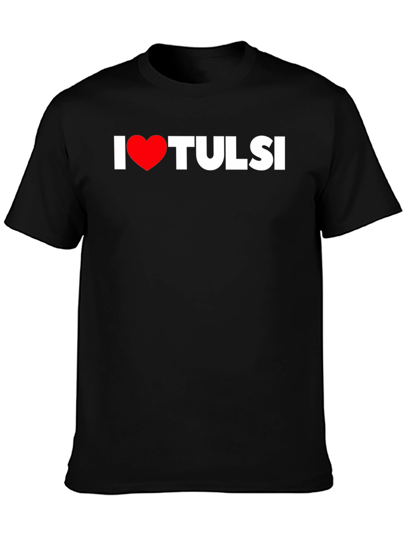 Black I Heart Tulsi T-Shirt - Classic Black Tee view 3