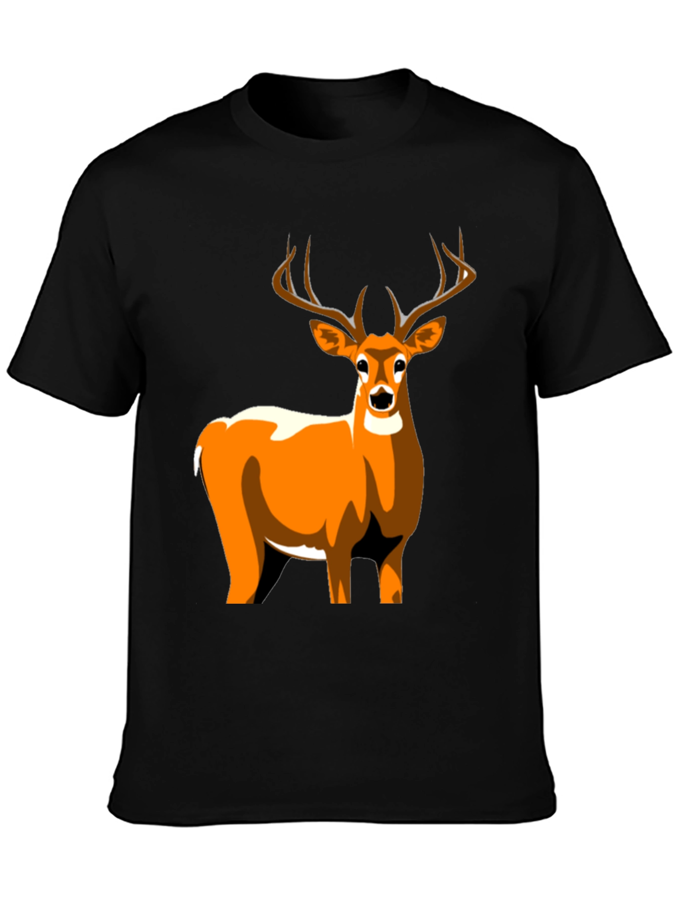 Black Deer Graphic Tee - Stylish Men's T-Shirt view 3