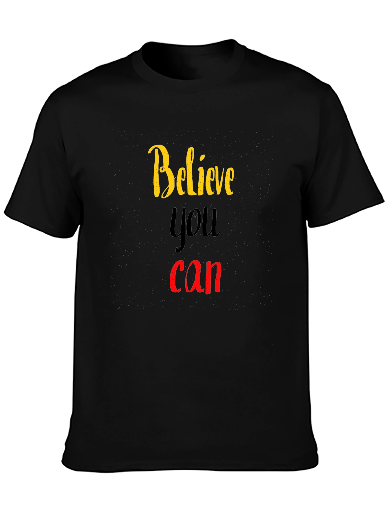 Black Believe You Can Graphic Tee view 3