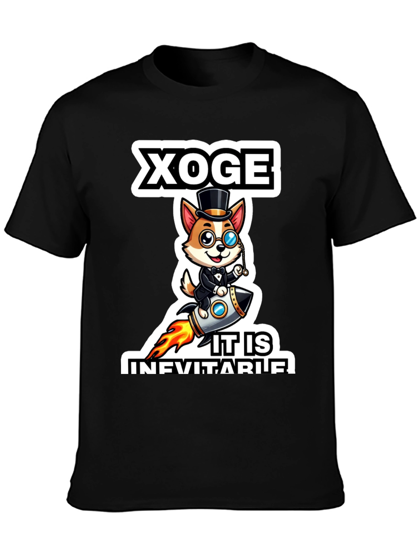 Black Xoge It Is Inevitable Black T-Shirt view 3