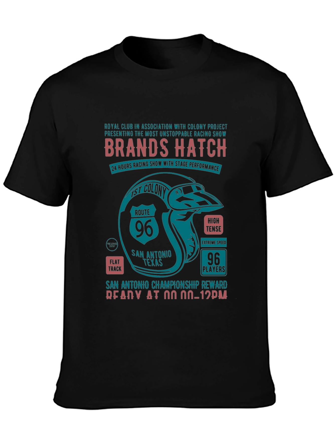 Black Brands Hatch Racing T-Shirt view 3