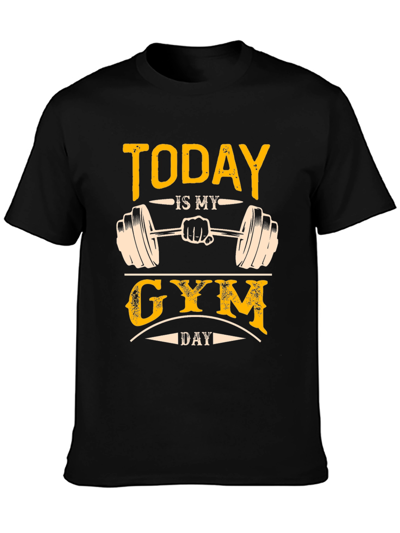 Black Today Is My Gym Day T-Shirt view 3