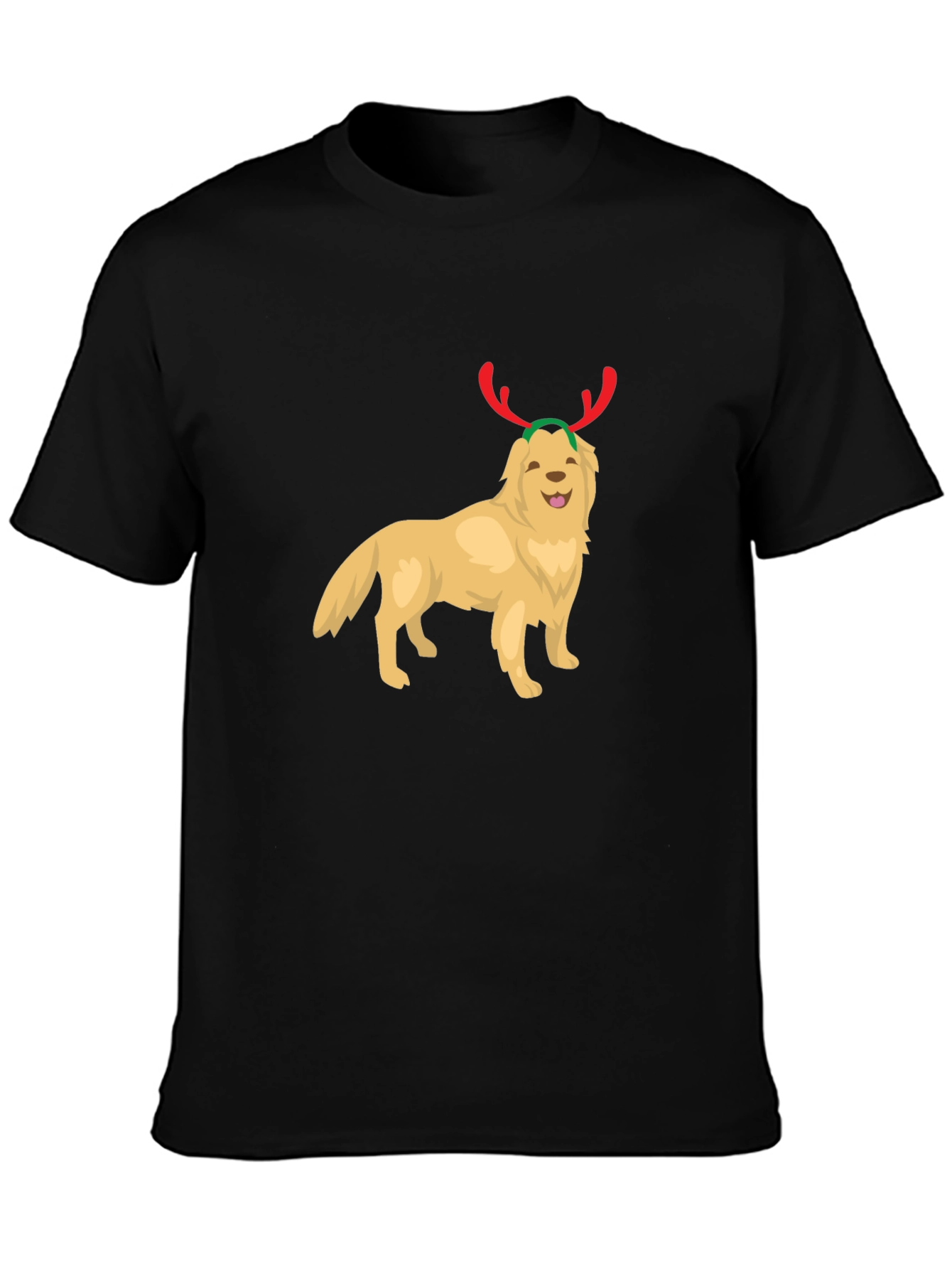 Black Festive Dog Graphic Tee view 3