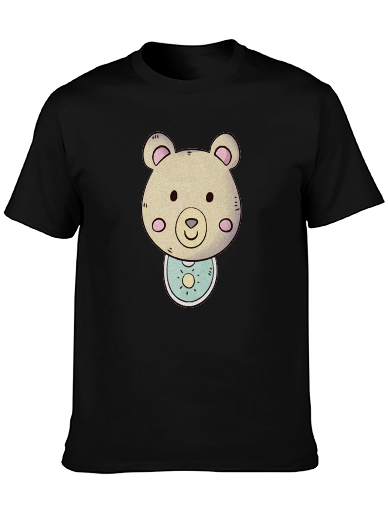 Black Bear Graphic Tee - Cute Cartoon Animal Shirt view 3