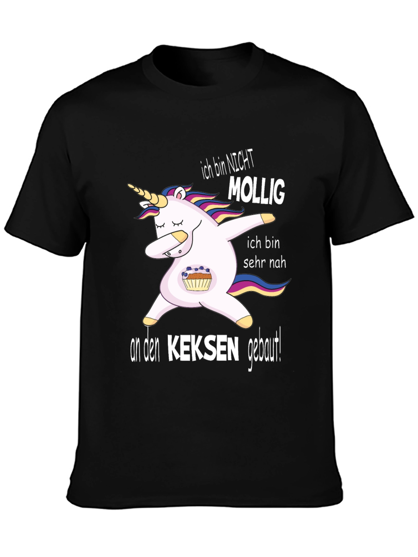 Black Unicorn Dab T-Shirt - Ich Bin Nicht Mollig view 3