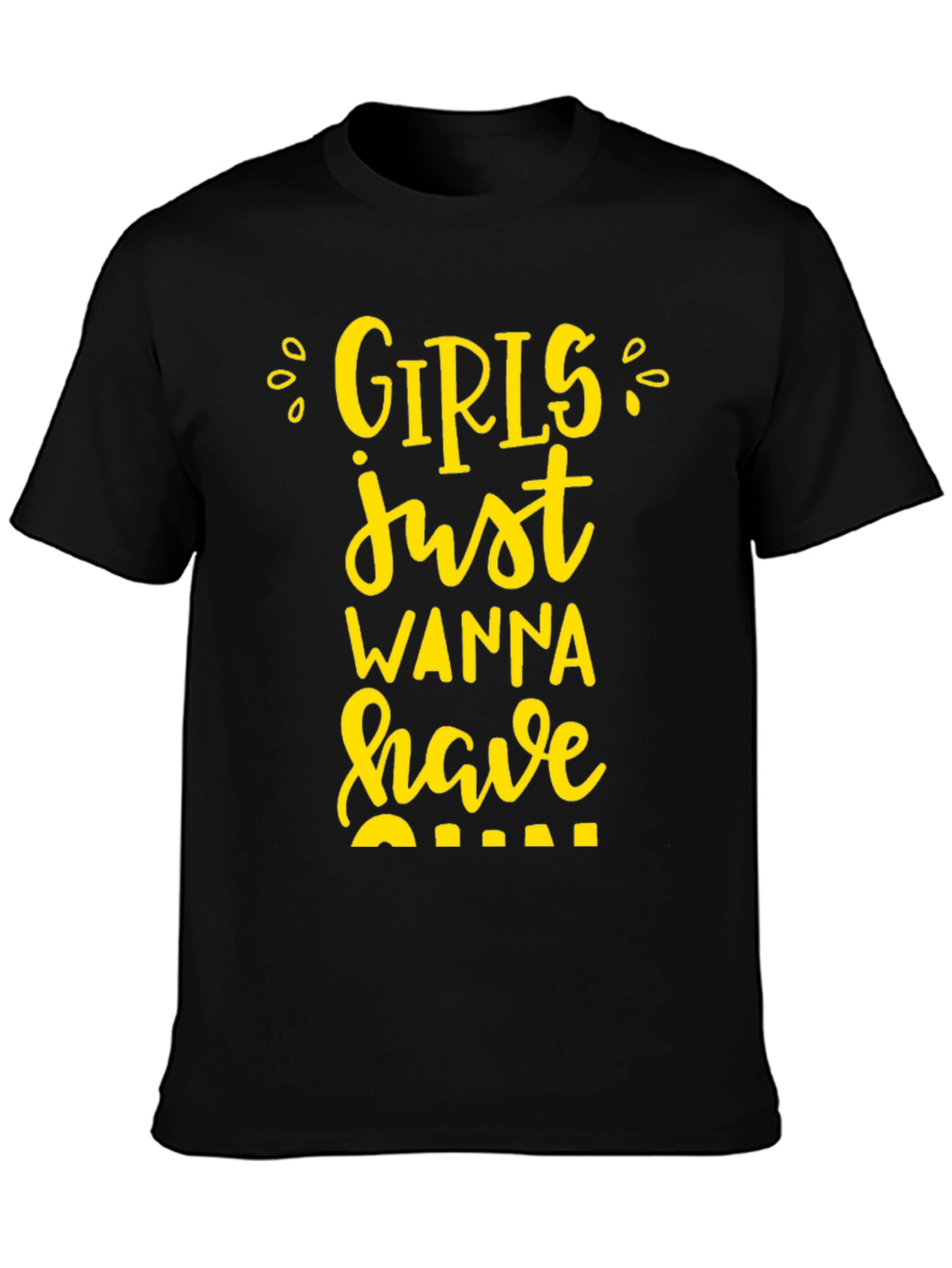 Black Girls Just Wanna Have Fun Black T-Shirt view 3