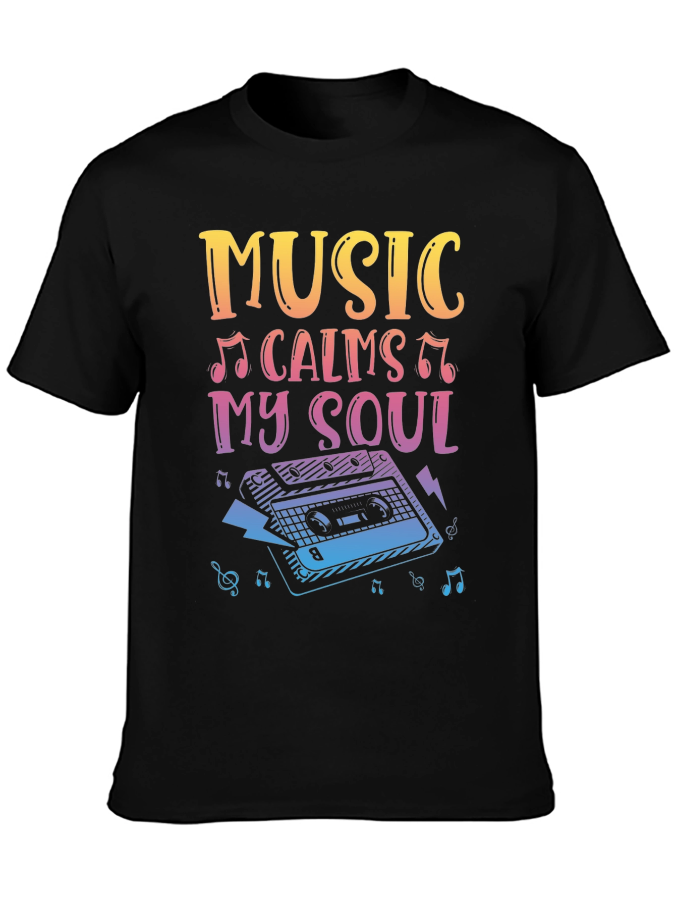 Black Music Calms My Soul T-Shirt view 3