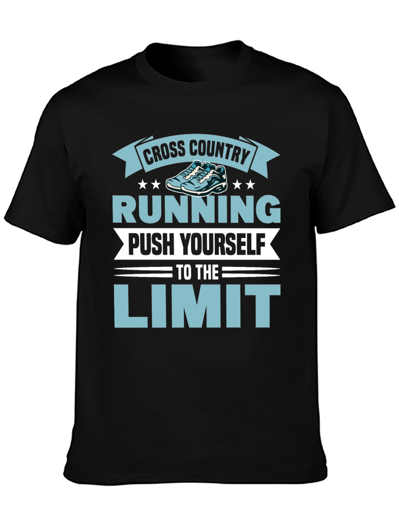 Black Cross Country Running Graphic Tee view 3